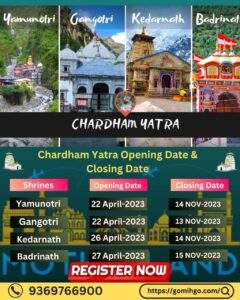 Chardham yatra route map 2023